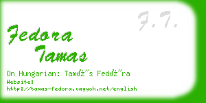fedora tamas business card